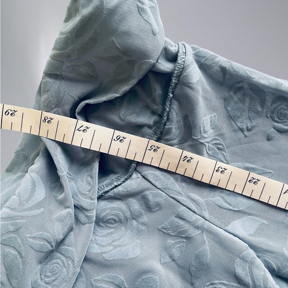 Wild Fable long sleeve Flocked mini fit and flare blue Off-Shoulder Dress XXL - Picture 10 of 10